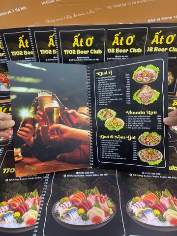 MENU PVC GÁY XOẮN - ẤT Ơ 1102 BEER CLUB