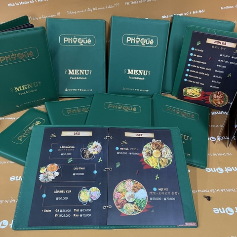 Menu nhà hàng Âu