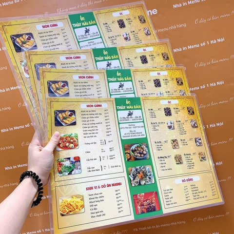 menu cầm tay