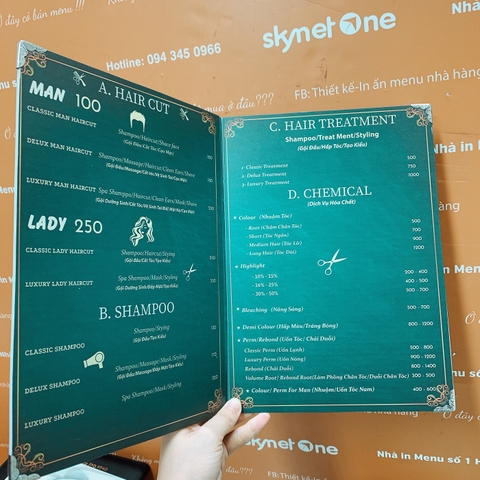 menu spa