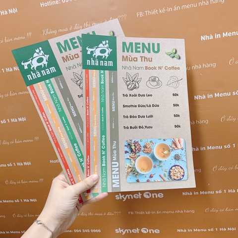 menu cầm tay