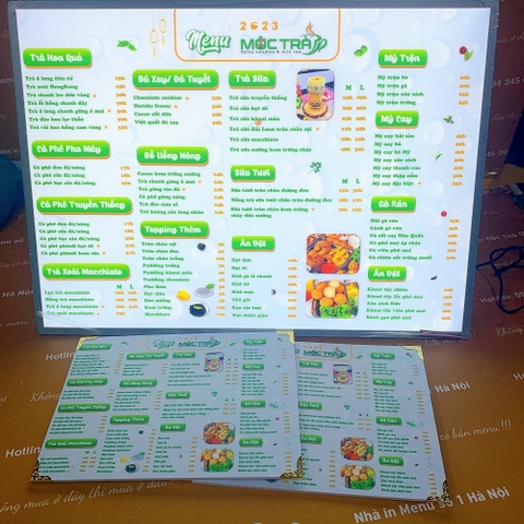 menu trà sữa