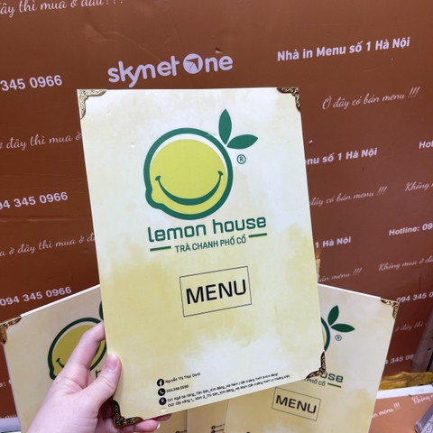 Menu trà chanh
