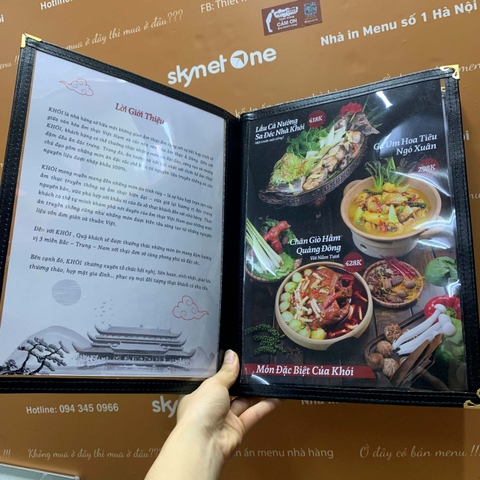 Menu nhà hàng