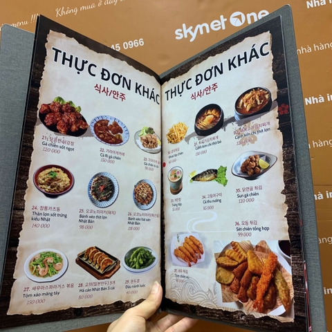 Menu bìa da
