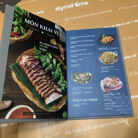 Menu nhà hàng