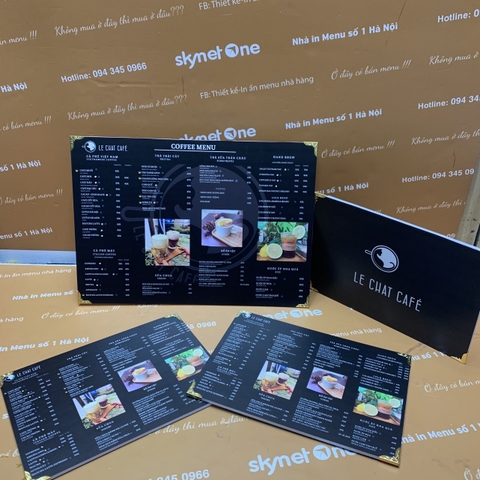 Menu quán cafe