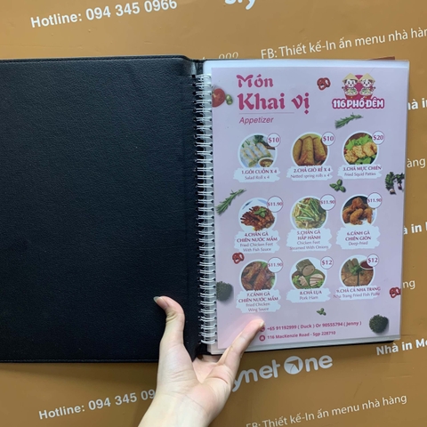 Menu nhà hàng