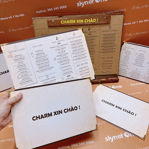 Menu khung gỗ