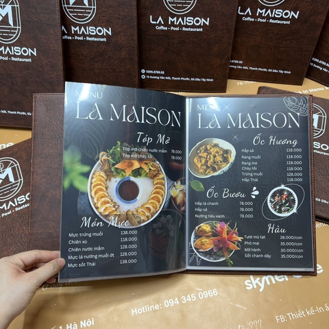 Menu bìa da