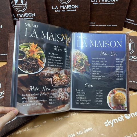Menu bìa da