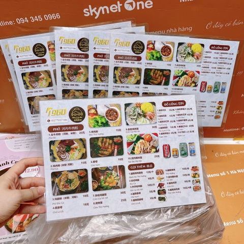 Menu quán ăn