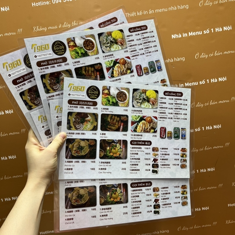 Menu quán ăn