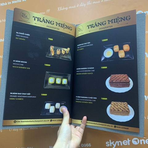 Menu  nhà hàng