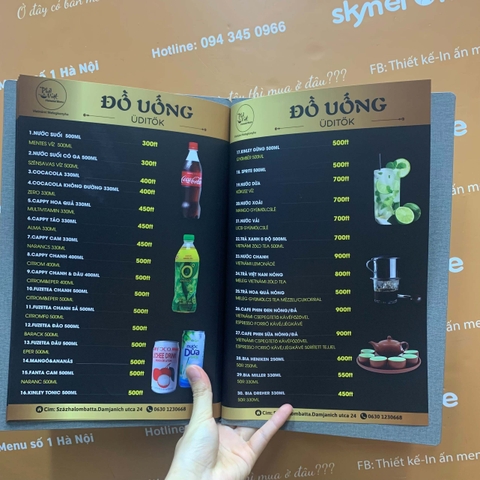 Menu  nhà hàng