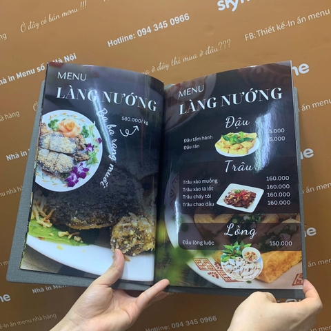 menu nhà hàng