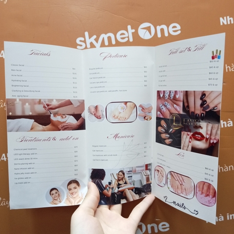 Menu tiệm nails