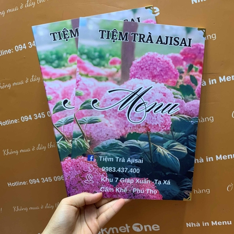Menu tiệm trà