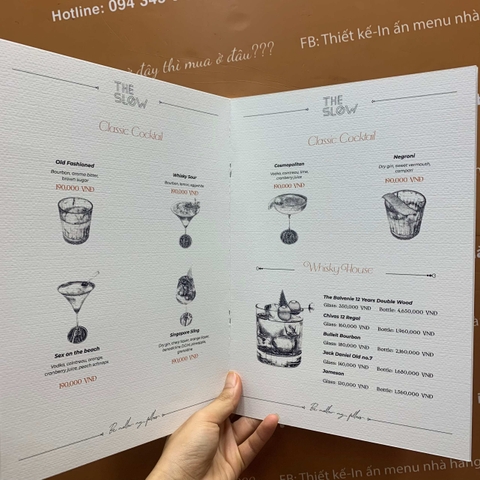 Menu quán bar