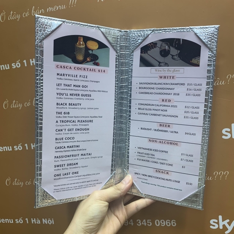 Menu quán bar