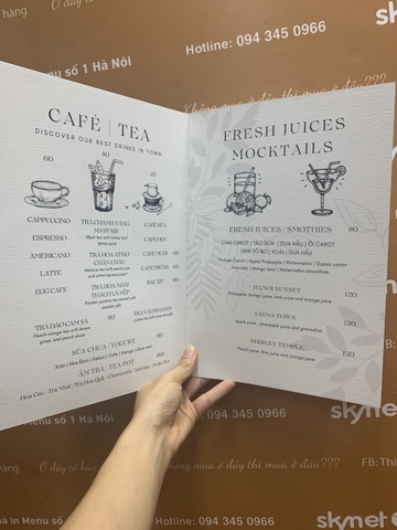Menu giấy