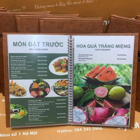 Menu nhà hàng