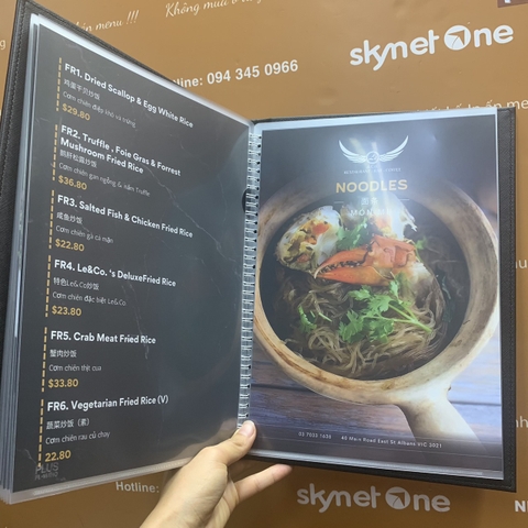 Menu nhà hàng