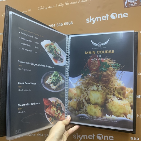 Menu nhà hàng