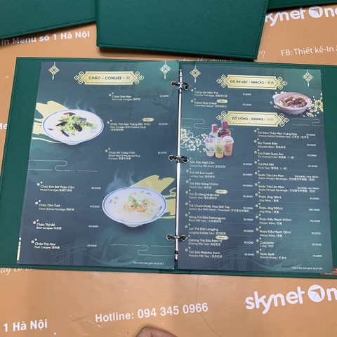 Menu nhà hàng