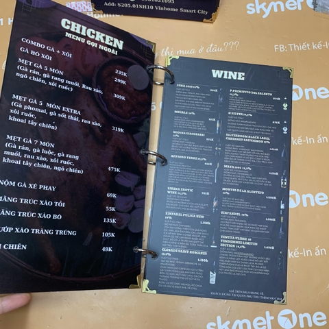 Menu bìa bồi