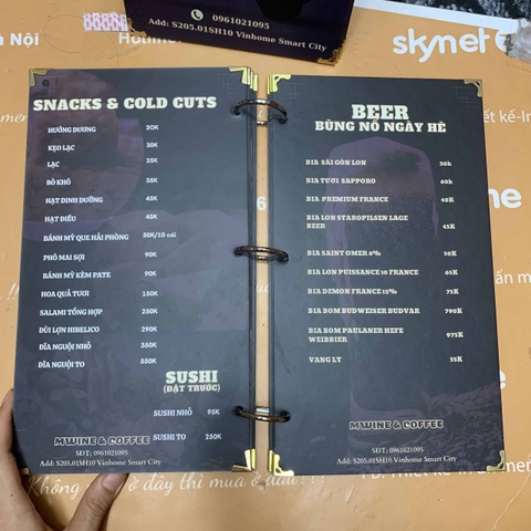 Menu bìa bồi