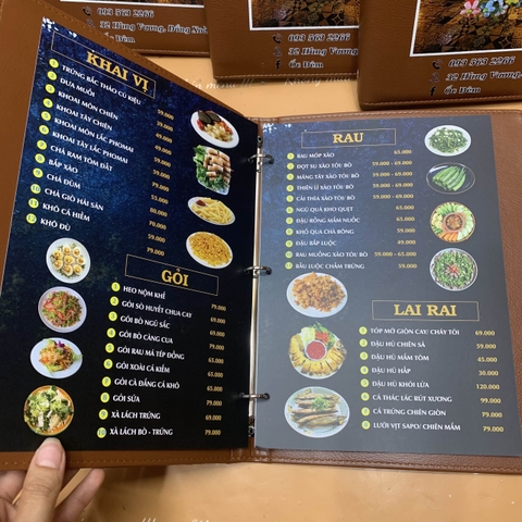 Menu bìa da