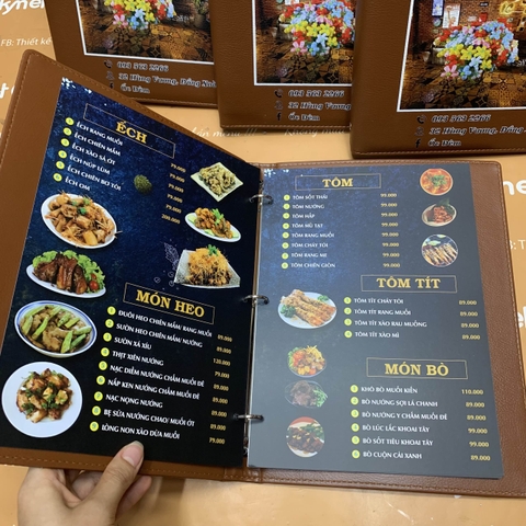 Menu bìa da