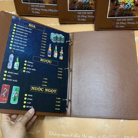 Menu bìa da