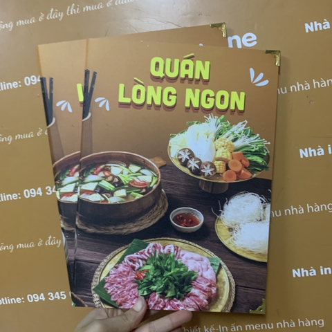 Menu chống nước cho quán nhậu - Quán Lòng Ngon