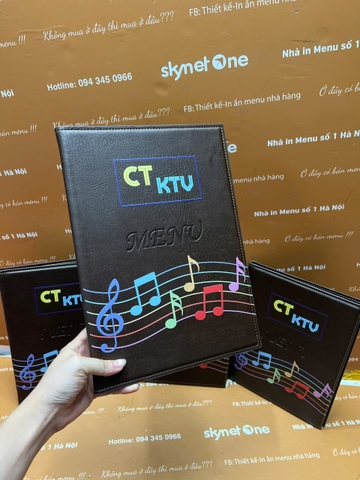 Mẫu menu bìa da dành cho quán KTV - CT KTV