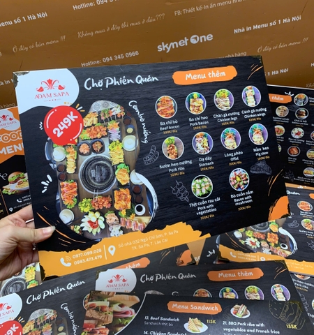 menu nhà hàng