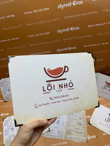menu cafe