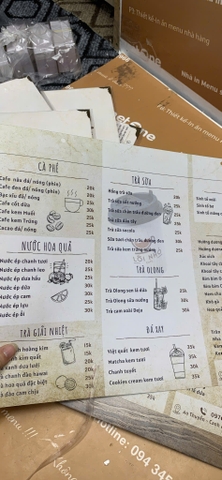 menu cafe