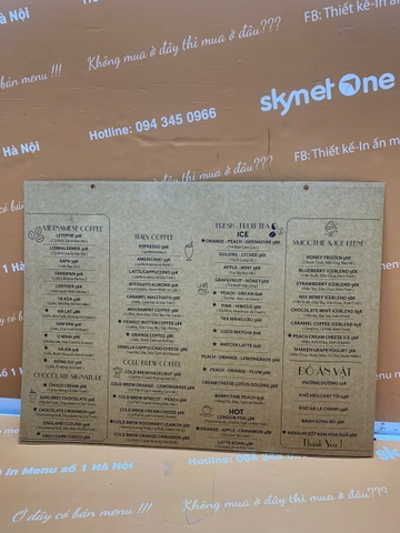 menu cafe