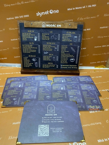 menu trà sữa