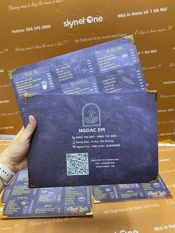 menu trà sữa