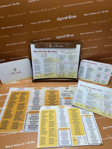Combo Menu khung gỗ + Menu cầm tay dành cho quán Cafe - Hcastello