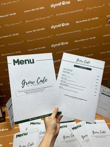 menu cafe