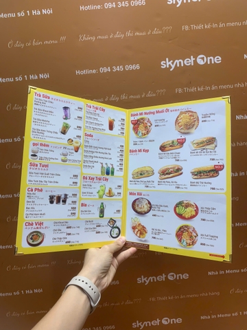 menu nhà hàng