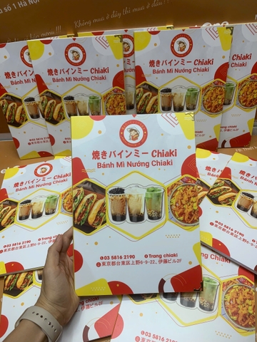 Menu Fomex gập đôi cho quán Ăn Vặt Nhật