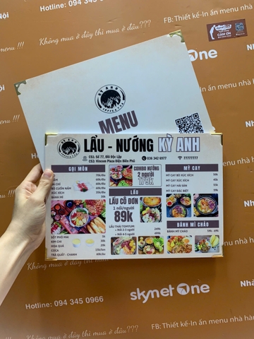 menu ăn vặt