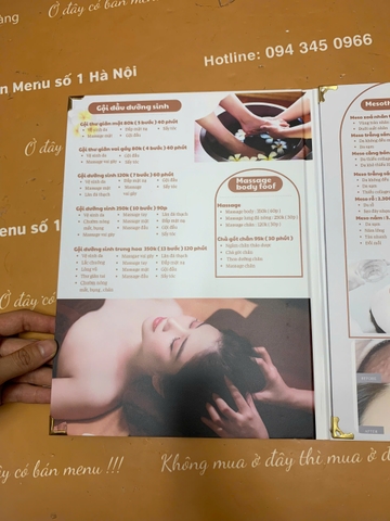 menu spa