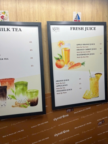 menu cafe