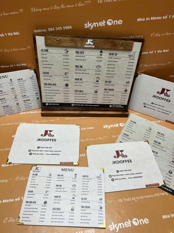 menu cafe